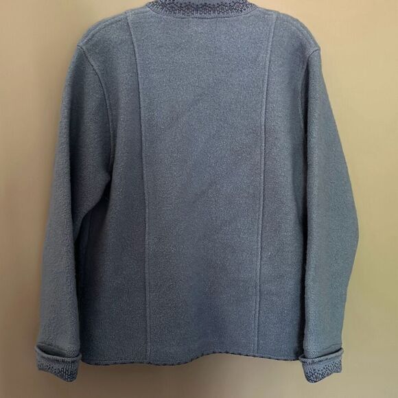 Icelantic Embroidered Wool Shacket Sweater Jacket Medium - Picture 9 of 15